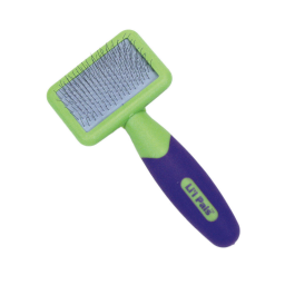 Coastal Pet Products Lilâ€™l Pals Kitten Slicker Brush with Coated Tips Green / Purple 5â€³ x 2.3â€³ x 1â€³ â€“ W6204-